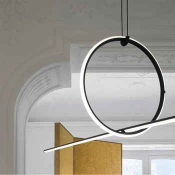 Po Šiuolaikinės Geometrinis Modelis Pakabukas dega Gyvenamasis Kambarys, Valgomasis, Namų Dekoro LED Juostelės Minimalistinio Hanglamp