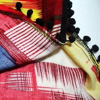 Pompom Afrikos Suknelės Moterims Skraiste 2020 M. Afrikos Drabužių Dashiki Mados Spalvinga Spausdinti Audinys Ilgai Maxi Suknelė Afrikos Drabužiai