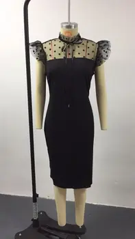 Ponia drabužių OWLPRINCESS 2019 Naujų Akių Susiuvimo Slim-Fit Moterų Suknelė vientisa Spalva Suknelė