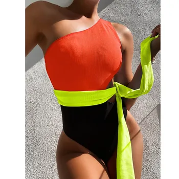 Ponios Bikini Moterims Tvarstis Sujungimas vientisas Bikini Push-up Pad maudymosi kostiumėlį, maudymosi Kostiumėliai, Paplūdimio Цельное Бикини