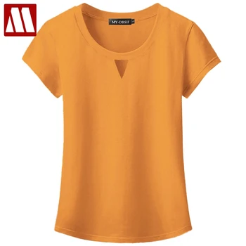 Ponios Mados Choker Kaklo Tees Atsitiktinis Moterų Kietas T shirts 2021 m. Vasarą Elegantiškas Viršūnės Juodos spalvos trumpomis Rankovėmis V-Kaklo Iškirpti Tee Marškinėliai