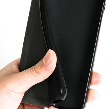Prabanga PU Odos Atveju Tecno Camon 12 Oro Flip Case For Tecno Camon 12 Oro Telefono dėklas Minkštos TPU Silikoninis Galinio Dangtelio