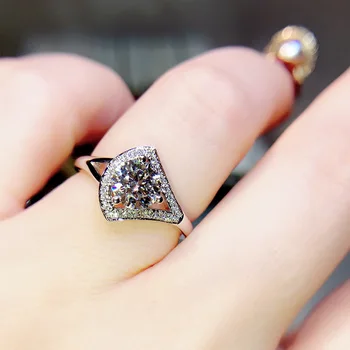 Prabangus Sidabro Padengtą Baltas Cirkonis Vestuvių Žiedą ir Vestuvių Žiedas Crystal Dalyvavimo Šalies Pažadas Žiedas Moterų Mados Juvelyrika