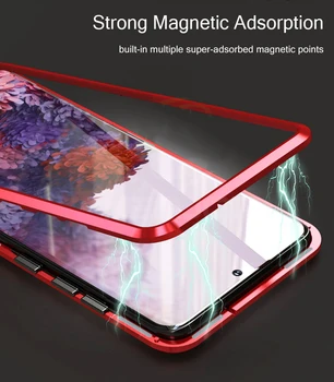 Priekiniai + Atgal Grūdintas Stiklas Atveju Xiaomi Redmi Pastaba 9s Atveju, Magnetinės Metalo Adsorbcijos Padengti Xiaomi Redmi 9 Pastaba Pro Max