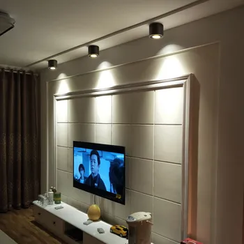 Pritemdomi COB LED Downlight Paviršiaus Sumontuoti Šviesos Rungtynių 360 Laipsnių Besisukanti lempa, Virtuvė, Vonios kambarys, Gyvenamasis Kambarys Miegamasis