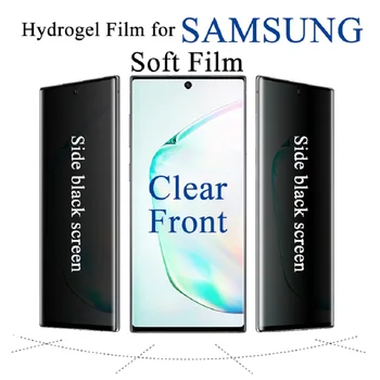 Privatumo Hidrogelio Plėvelės Samsung Galaxy S20 Ultra S20 Plus Ekrano apsaugos Pastaba 20U 8 9 10 S8 S9 S10 5G Soft Edge Aprėptis