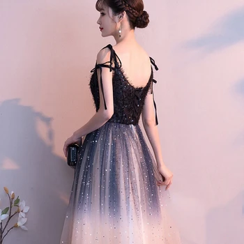 Prom Ilgas Elegantiškas Suknelės, Vestidos De Fiesta-Line Blizgučiais Prom Dress