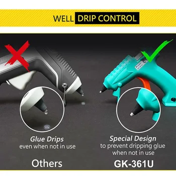 Pro'skit Belaidžius Hot Melt Glue Gun Įkraunamas USB Greitas Šildymas Namo Klasės 