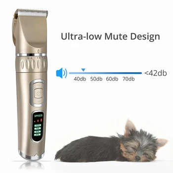 PROSTER USB Įkrovimo Pet Elektrinį skustuvą Set LCD Ekranas Šunų Kačių Plaukų Apdaila Clipper profesionalius Įrankius, Gyvūnų Plaukų Kirpimas