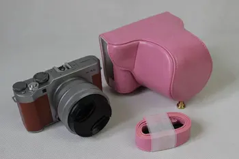 PU Odos Fotoaparato Krepšys Atveju, Fuji Fujifilm XA5 XA-5 15-45mm lęšių Fotoaparato Krepšys Dangtelio dirželis per petį