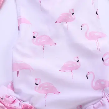 Pudcoco Mergina Jumpsuits Naujagimiui Mergina Flamingas Maudymosi Kostiumėlį, Maudymosi Kostiumėliai, Bikini Plaukti Paplūdimio
