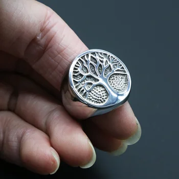 Punk Nerūdijančio Plieno Gyvybės Medžio Žiedą, Klasikinis Vyrų Viking Amuletas Žiedas Madingi Vyrų Papuošalai Dropshipping Parduotuvė