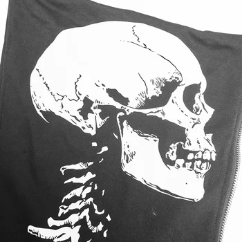 PUNK RAVE Moterų Punk Rock, Big Skeletas Skrybėlę Trumpa Striukė Streetwear ilgomis Rankovėmis Asmenybės Harajuku Gotikos Klubas Striukė