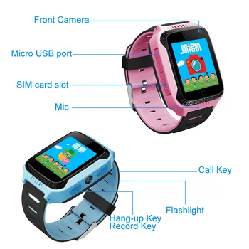 Q528 Vaikai Smart Žiūrėti su Kamera, Apšvietimas GPS Smart Žiūrėti Miego Stebėti SOS Kūdikių Laikrodis 2G SIM Anti-lost Vaikų Smartwatch.