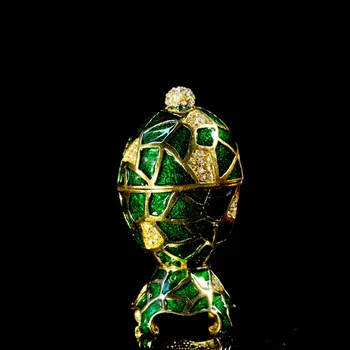 QIFU Naują Atvykimo Žalia Faberge Kiaušinių Kolekcija Papuošalų Dėžutė