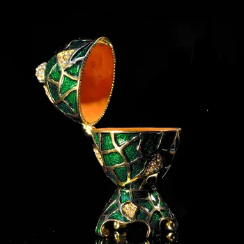 QIFU Naują Atvykimo Žalia Faberge Kiaušinių Kolekcija Papuošalų Dėžutė