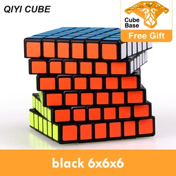 Qiyi Kubo Greitis Magic Cube Profesinės Juoda 2x2x2 3x3x3 4x4x4 5x5x5 6x6x6 7x7x7 Neo Cubo Magico Žaislai mokomasis Žaidimas