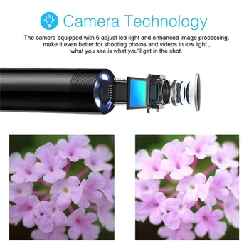 QZT USB Endoskopą Kamera, WIFI Vandeniui 8mm Mini Endoskopą Kamera Full HD 1080P Skaitmeninės Micro Slapta Kamera, USB, WIFI Endoskopą
