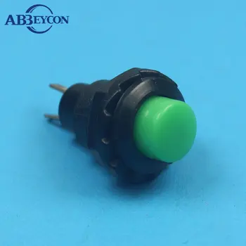 R13-502 12mm 2pin Plastiko Akimirksnį OFF-(ON) mini mygtukas jungiklis