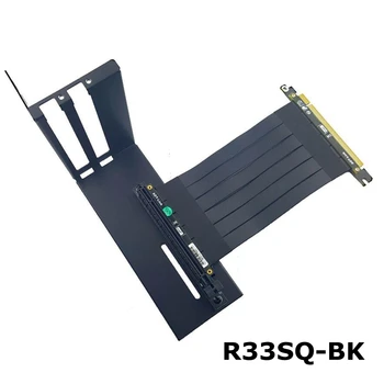 R33SQ-BK grafika kortelės laikiklis ilgiklis stove stacionarių vertikalių ATX atveju pci-e 16x x16 vidaus skliaustuose turėtojas stentas stendas