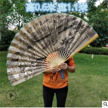 Rankų darbo Kabinti ventiliatorius dekoratyvinis ventiliatorius Kinų stiliaus amatų šilko audinio ventiliatorius didelis lankstymo ventiliatorius gyvenimo plunksnų gerbėjai vertus, ventiliatorius didelis