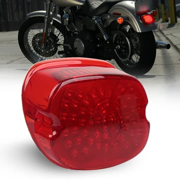 Raudona Stabdžių Posūkio Signalo Licenciją Plokštelės Šviesos diodų (led Uodegos Šviesos-Harley Sportster Dyna FXDL Electra Slysta Kelių Karalius