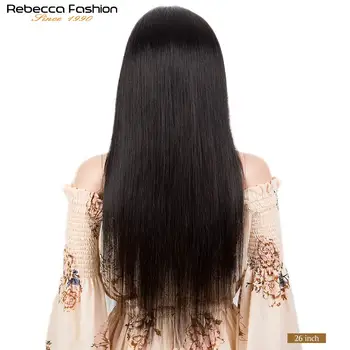 Rebecca Lankelis Perukas Ilgi Tiesūs Žmogaus Plaukų Perukai už juodaodžių Moterų Pilna Mašina, Pigūs Perukai Remy Brazilijos Trumpų Plaukų Perukai Šalikas