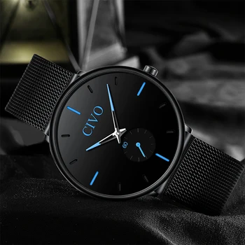 Reloj Hombre 2019 CIVO Naujas Vyrų Watch Top Brand Prabanga Vandeniui Kvarciniai Laikrodžiai Mados Atsitiktinis Ultra Plonas Laikrodžiai Vyrų Laikrodis