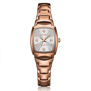 Reloj Moterų Laikrodžiai, Apyrankės Žiūrėti Rose Gold Mados Prabangūs Laikrodžiai Kalnų Krištolas Elipsės Kūrybos Ponios Suknelė Kvarcinis Laikrodis