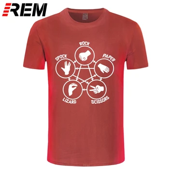 REM Roko Popieriaus Žirklės Juokinga Atspausdintas T-Shirt Vasaros Mados Streetwear vyriški trumpomis Rankovėmis Medvilnės O-Kaklo Negabaritinių T Shirts Viršų