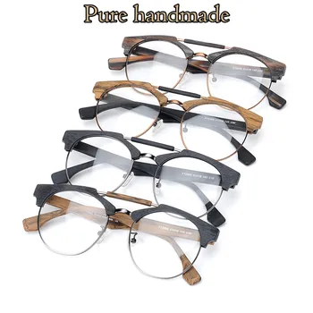 Retro ŽYMEKLĮ Ezekijas Prekės Derliaus Medienos Akinių Rėmeliai moterų, vyrų kompiuterio trumparegystė optiniai stiklai oculos de grau lentes opticos