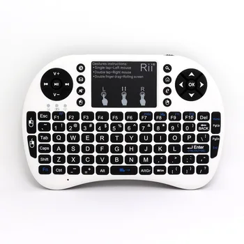 Rii i8+ Apšvietimas Mini Wireless Keyboard 2,4 GHz Oro Pelė su TouchPad Android TV Box Mini KOMPIUTERIS Nešiojamas