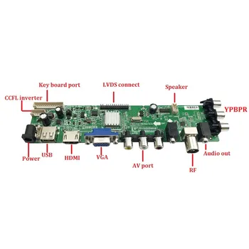 Rinkinys LP173WD1(TL)(C1) LED Valdiklis valdybos TV VGA USB 1600X900 DVB-T signalą HDMI AV 17.3