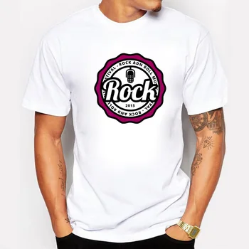 Roko Muzikos Festivalis,, Spausdinta Muzikos Mylėtojas marškinėliai Vyrams/Berniukas Medvilnės trumpomis Rankovėmis Balti Tees Medvilnės Kultūros Rokas Rap Hip-Hop T-shirts