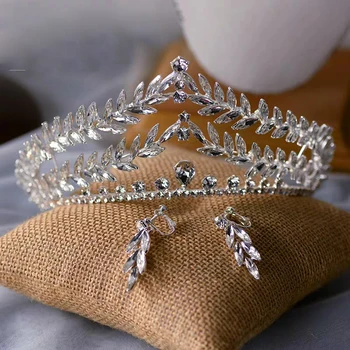 Royal Princess Brides Rožančiai Headpieces Hairbands Aišku Kristalų Vestuvių Plaukų Aksesuarai
