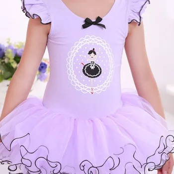 Rožinė/Violetinė Medvilnės Baleto Šokių Suknelė Vaikų Tutu Sijonas Baleto Leotard Balerinos Suknelės Vaikams Baleto Kostiumas Drabužius Mergina