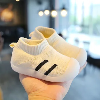 Rudenį 2021 kūdikiu 0-2 vaikiška avalynė minkštas vienintelis banga vieno bato kojinės batai