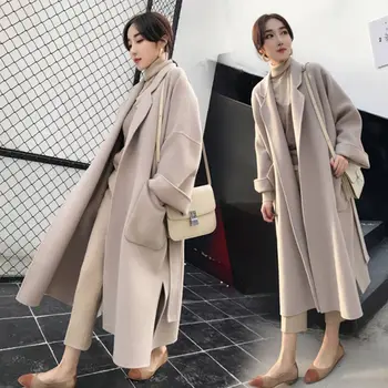 Rudenį ir žiemą naujas stilius korėjos stiliaus kailių paltai, sutirštės didelio dydžio moteriški paltai, moteriški paltai, laisvi, vidutinės trukmės ir ilguoju