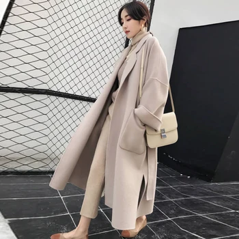 Rudenį ir žiemą naujas stilius korėjos stiliaus kailių paltai, sutirštės didelio dydžio moteriški paltai, moteriški paltai, laisvi, vidutinės trukmės ir ilguoju
