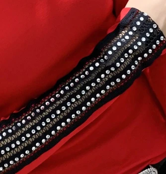 Rudenį, Žiemą korėjos Stiliaus marškinėliai Mados Seksualus Asimetrija Kratinys Bowknot Deimantų Moterų Viršūnių Ropa Mujer Medvilnės Tees T08512L