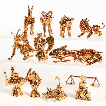 Saint Seiya Aukso Zodiako ženklas Avinas, Jautis, Svarstyklės, Skorpionas, Šaulys Mini PVC Duomenys Kolekcines Modelis Žaislai, 12pcs/set