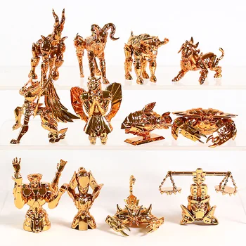 Saint Seiya Aukso Zodiako ženklas Avinas, Jautis, Svarstyklės, Skorpionas, Šaulys Mini PVC Duomenys Kolekcines Modelis Žaislai, 12pcs/set
