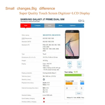 SAMSUNG Galaxy J7 Premjero G610 G610F On7 2016 G6100 LCD Ekranas Jutiklinis Ekranas skaitmeninis keitiklis Skydelis Pantalla monitorius LCD Asamblėja