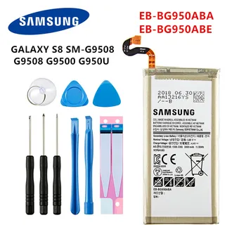 SAMSUNG Originalus EB-BG950ABE EB-BG950ABA 3000mAh baterija Samsung Galaxy S8 SM-G9508 G950T G950U/V/F/S G950A G9500 G950 +Įrankiai