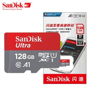 SanDisk A1SDSQUNC Atminties Kortelė 16GB 32gb 64GB 128GB adapteris Micro sd kortelės Class10 UHS-1 