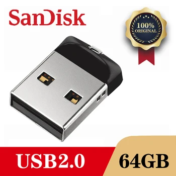 SanDisk CZ33 USB Flash Diskas 128GB/64GB/32GB/16GB Pen Ratai Pendrive USB 2.0 Flash Drive, Memory stick, USB, usb 