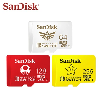 SanDisk Micro SD Kortele 256 GB Micro SDXC Kortelės 128GB Flash Kortelės 64GB UHS-I Atminties Kortele Nintendo Jungiklis TF Kortelė Kompiuteris