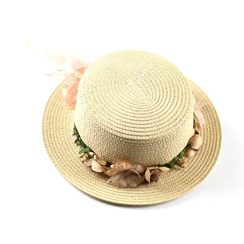 Saulės Skrybėlę, Moteris Pajūrio Lady Žvejys Skrybėlės Lauko Beach Sun kepurės Prom bžūp nėrinių Bowknot Vasaros Panama, Sulankstomas Saulės Šiaudų