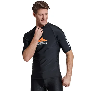 SBART vyriški trumpomis Rankovėmis Nardymo Wetsuits Lycra, Anti-UV Quick-dry Plaukimo Banglentės, Snorkeling Paplūdimio maudymosi kostiumėlį, T-marškinėliai Bėrimas Apsaugai