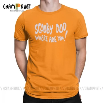 Scooby Doo, Kur Yra Jums, Marškinėliai Vyrams Medvilnės, Juokingi Marškinėliai Apvalios Apykaklės Marškinėliai trumpomis Rankovėmis Drabužius 4XL 5XL 6XL